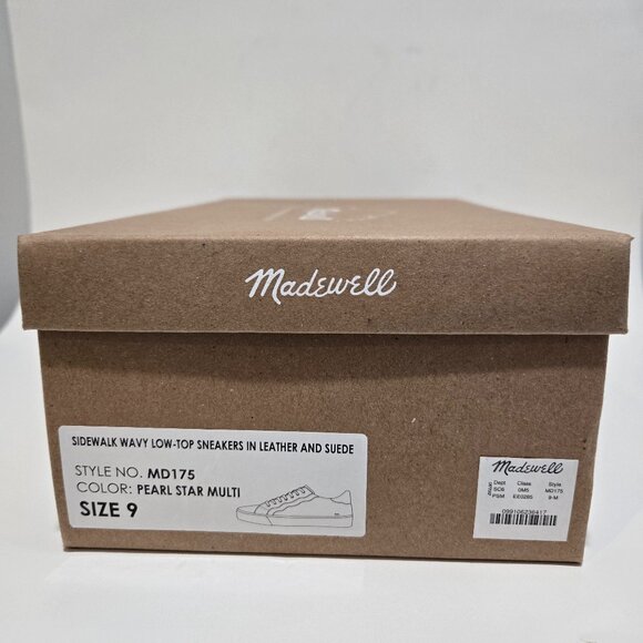 MWL Madewell Sidewalk Low-Top Sneakers Leather and Calf Hair Lace-up Size 9 - Picture 9 of 10